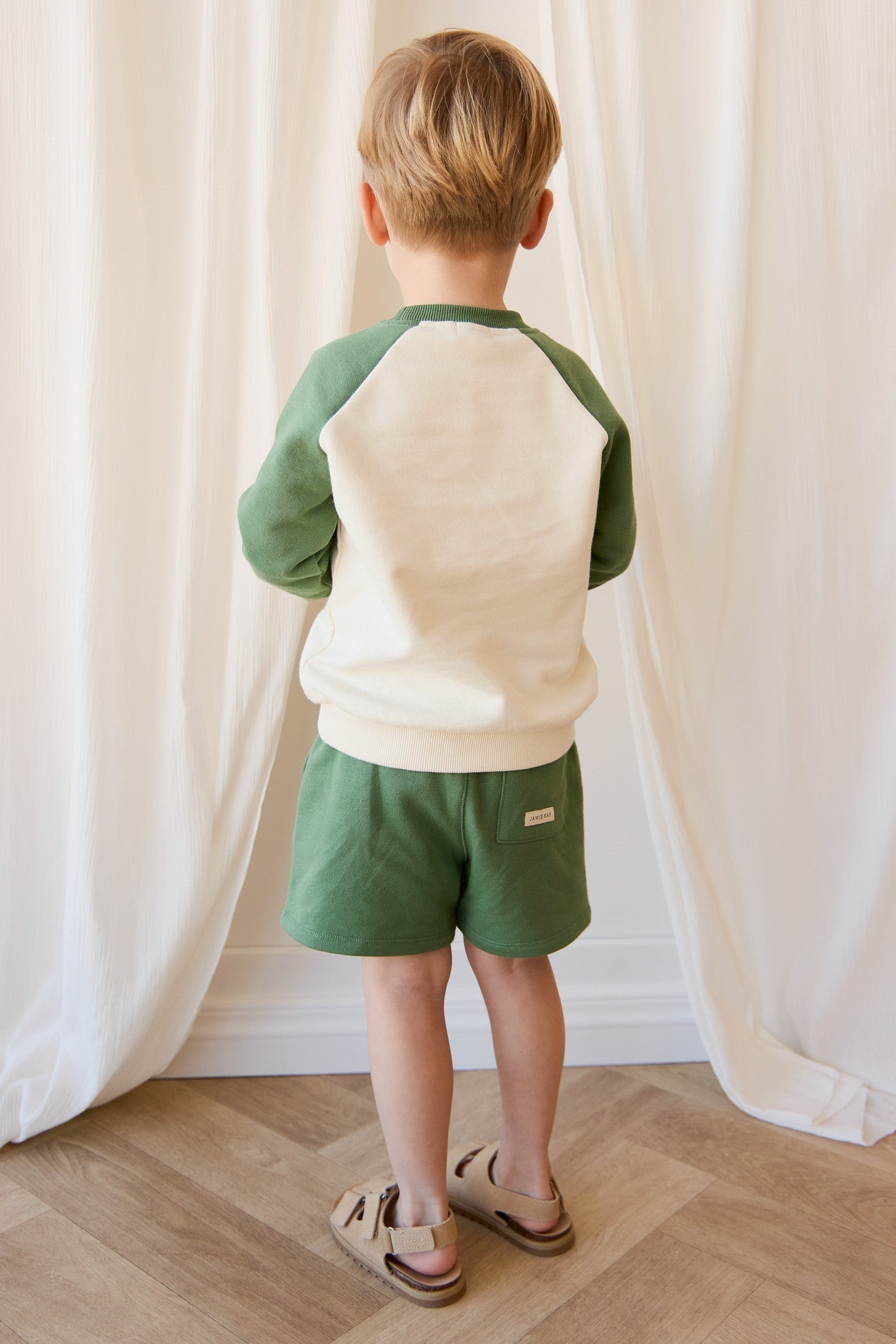 Short décontracté en coton biologique pois de neige avec taille élastique pour bébés garçons 6M