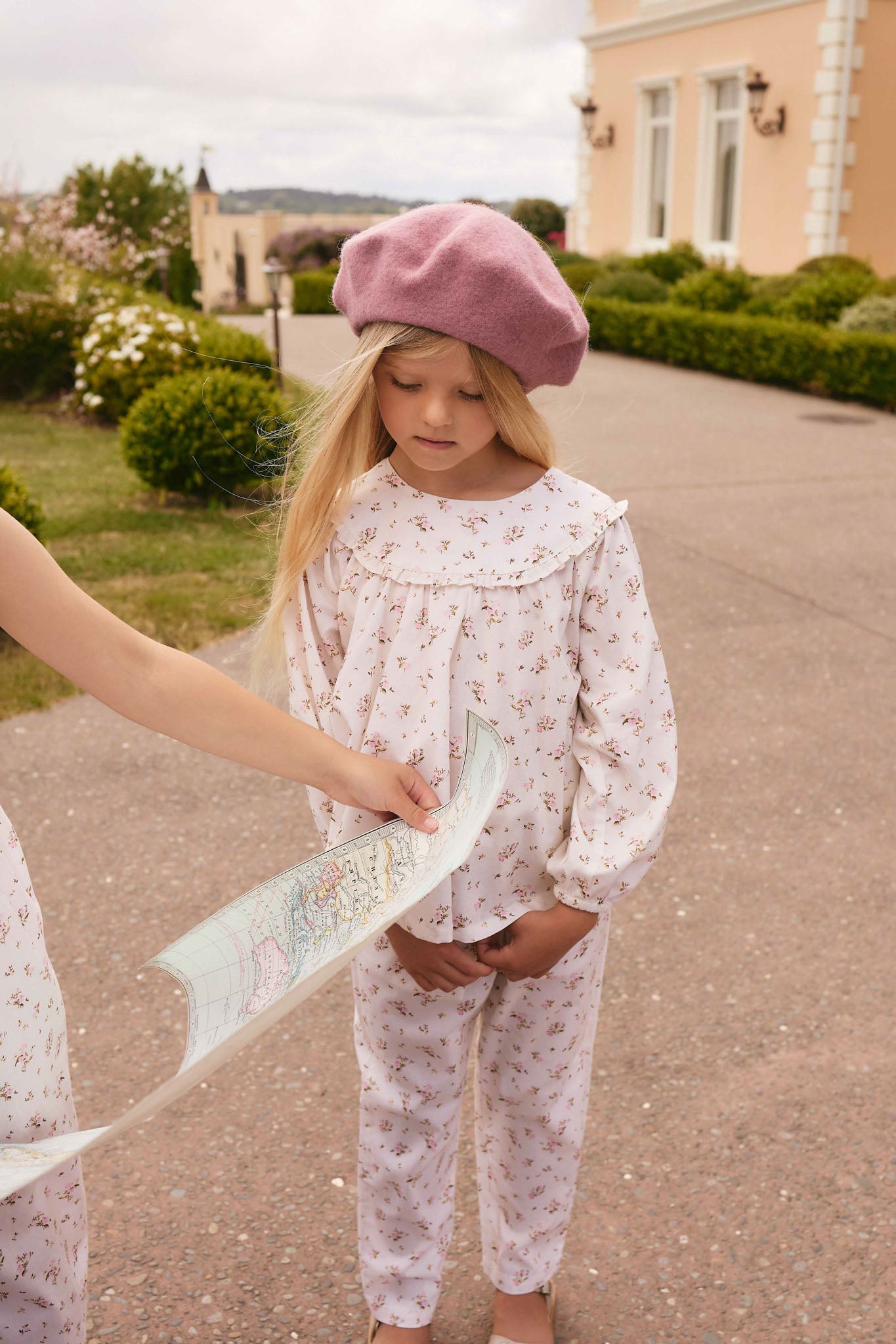 Blouse Romantique Fleurie en Coton Bio avec Col à Volants pour Bébés et Petites Filles 0-3 Ans