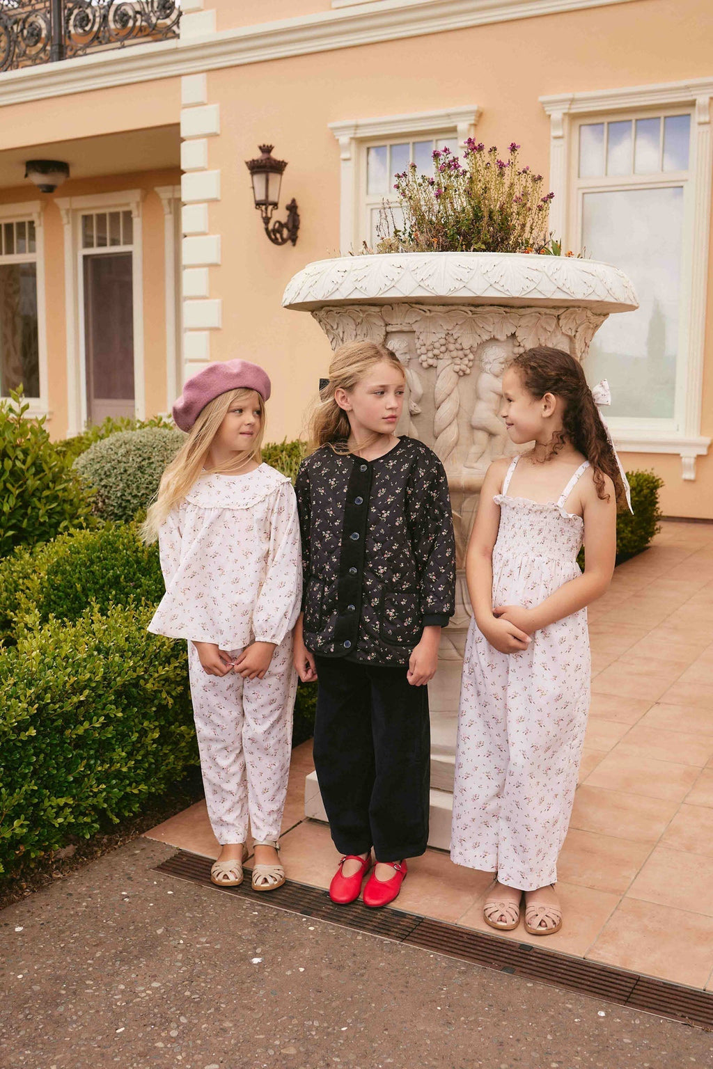 Combinaison Romantique Florale en Coton Bio avec Ceinture à Nouer pour Bébé Fille et Fillette 6M-3A
