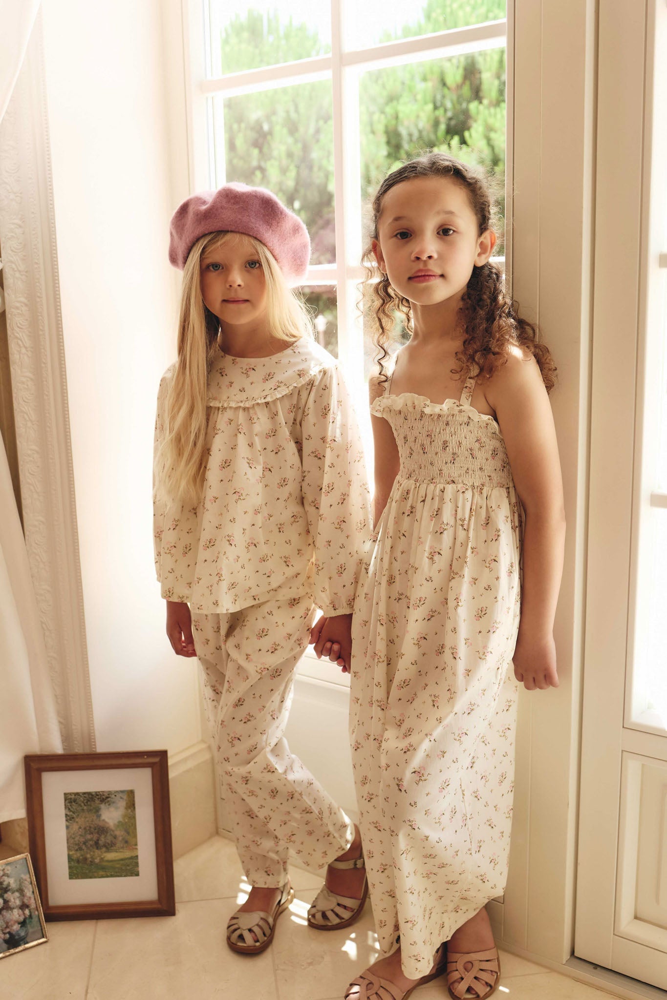 Blouse Romantique Fleurie en Coton Bio avec Col à Volants pour Bébés et Petites Filles 0-3 Ans