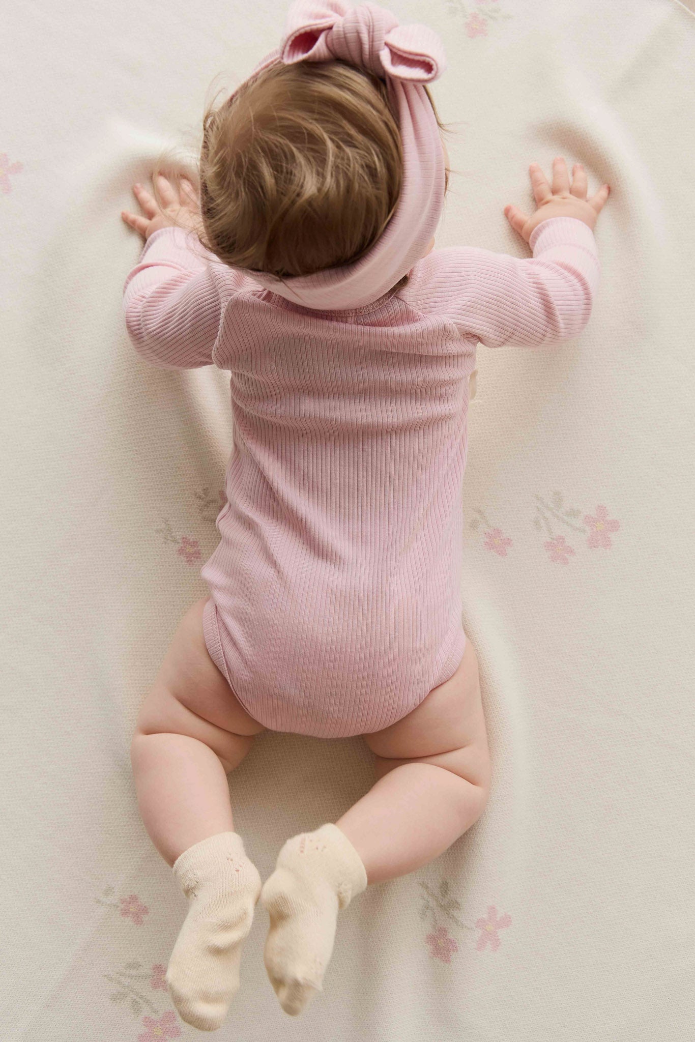 Body une pièce à manches longues en coton biologique et modal, de couleur unie, avec boutons-pression pour bébés filles