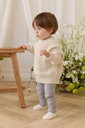 Legging uni en coton biologique avec ceinture élastique pour bébés et enfants (garçons et filles) de 0 à 6 ans
