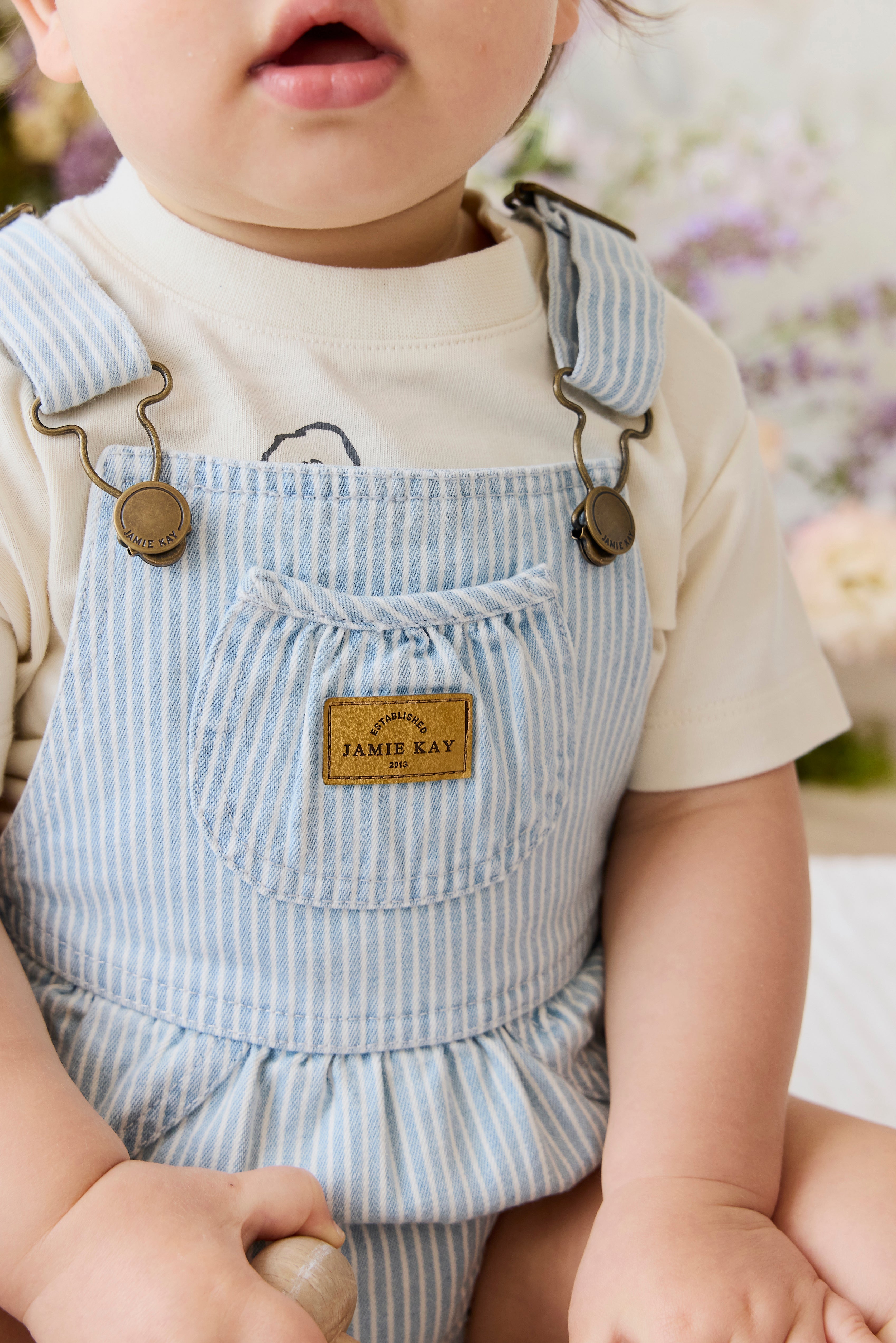 Barboteuse rayée en coton ludique avec boutons-pression pour bébés et tout-petits garçons et filles de 0 à 2 ans