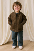 Veste en coton à appliqué ludique avec fermeture éclair pour bébés et petits garçons de 6 mois à 7 ans