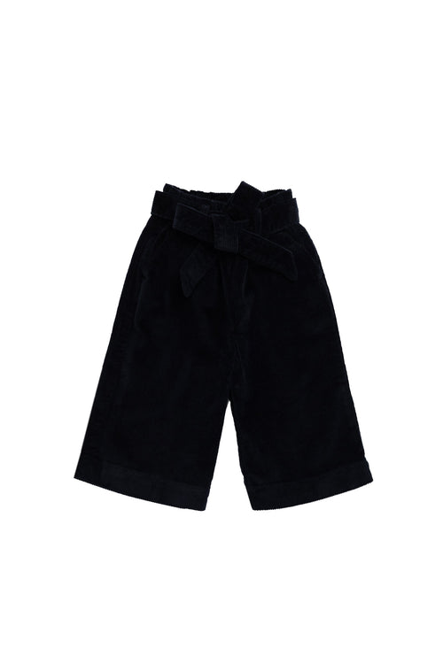 Pantalon classique en coton noir uni avec taille élastique pour bébés et petites filles de 6 mois à 5 ans