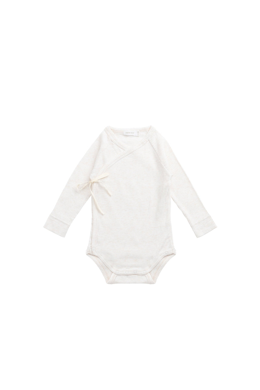 Body à manches longues en coton bio et modal uni marle douillet avec boutons-pression pour bébés filles