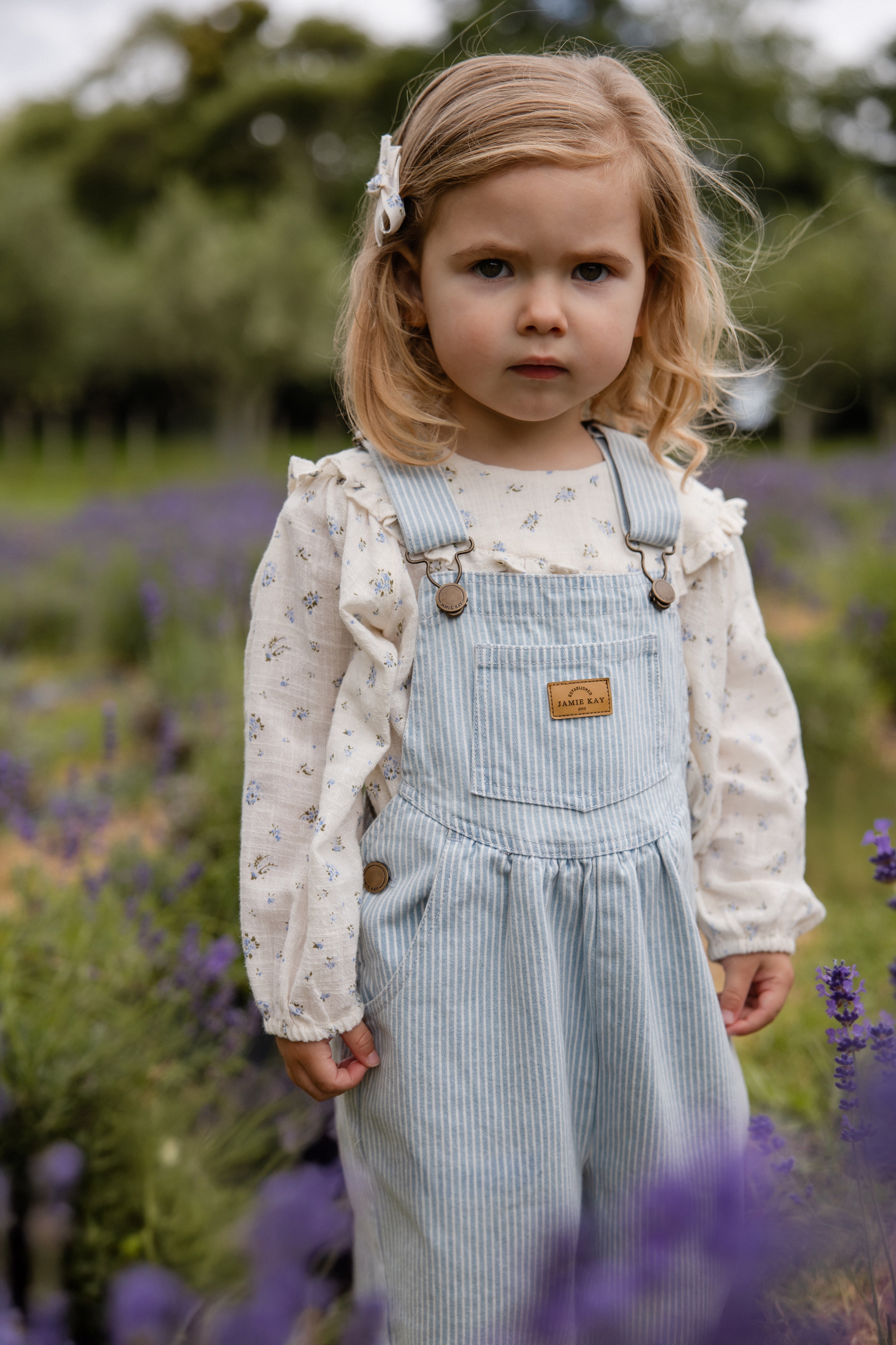Salopette en Coton Rayée Vintage avec Bretelles Réglables pour Enfants Garçons et Filles 5-8 Ans