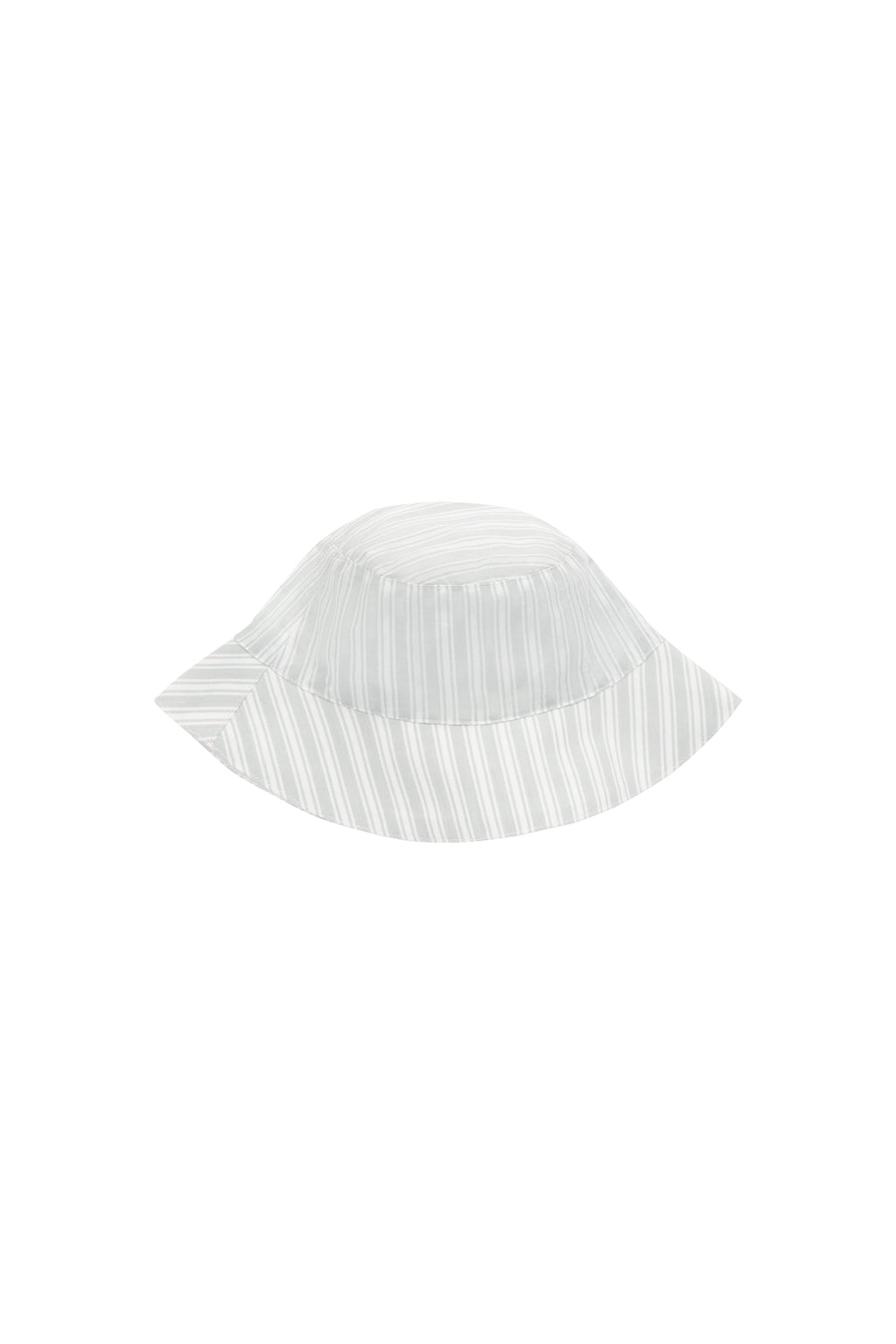 Bob en coton biologique à rayures multicolores « Coastal Shoreline » avec large bord pour bébé et enfant TP–G