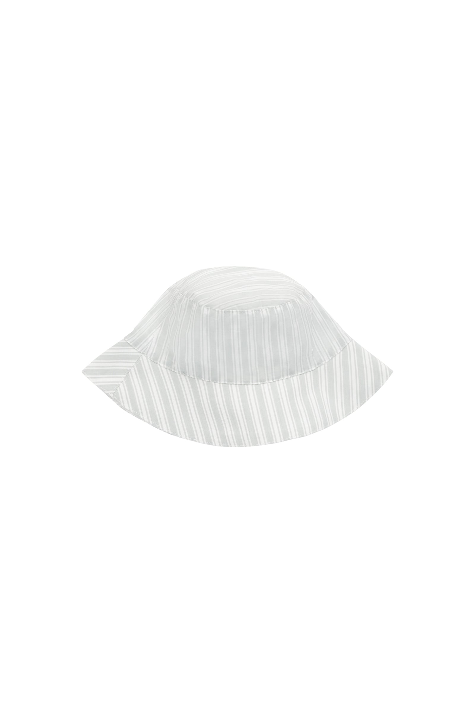 Bob en coton biologique à rayures multicolores « Coastal Shoreline » avec large bord pour bébé et enfant TP–G