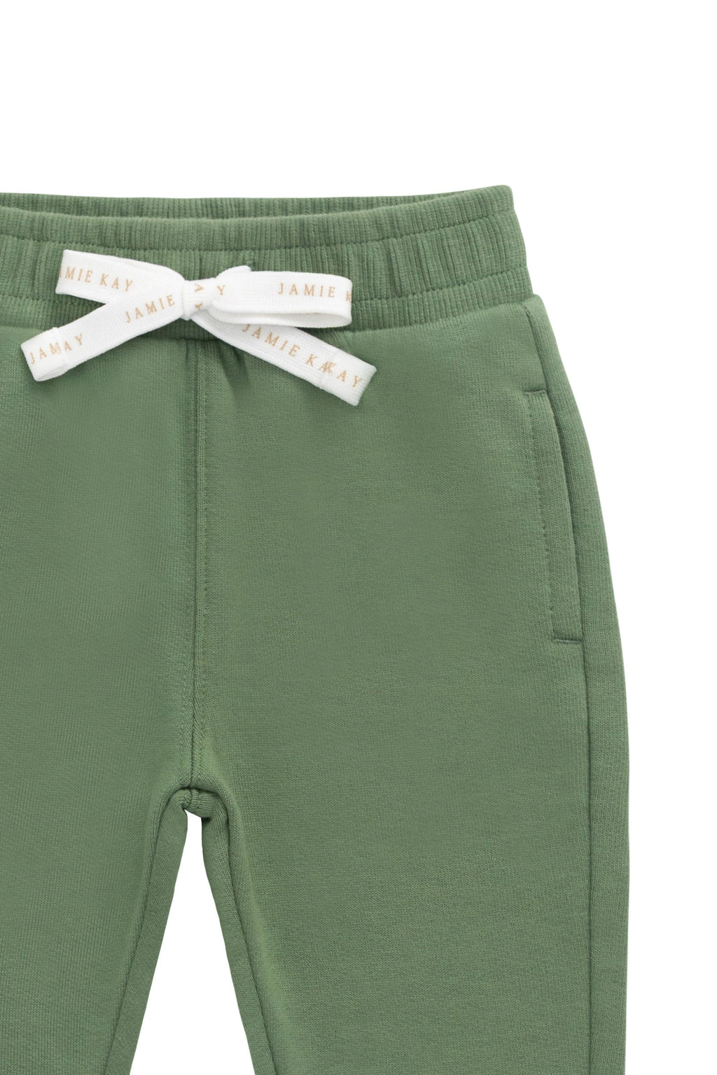 Pantalon de survêtement sportif Pois Neige en coton biologique uni avec taille élastique pour bébés garçons 6M