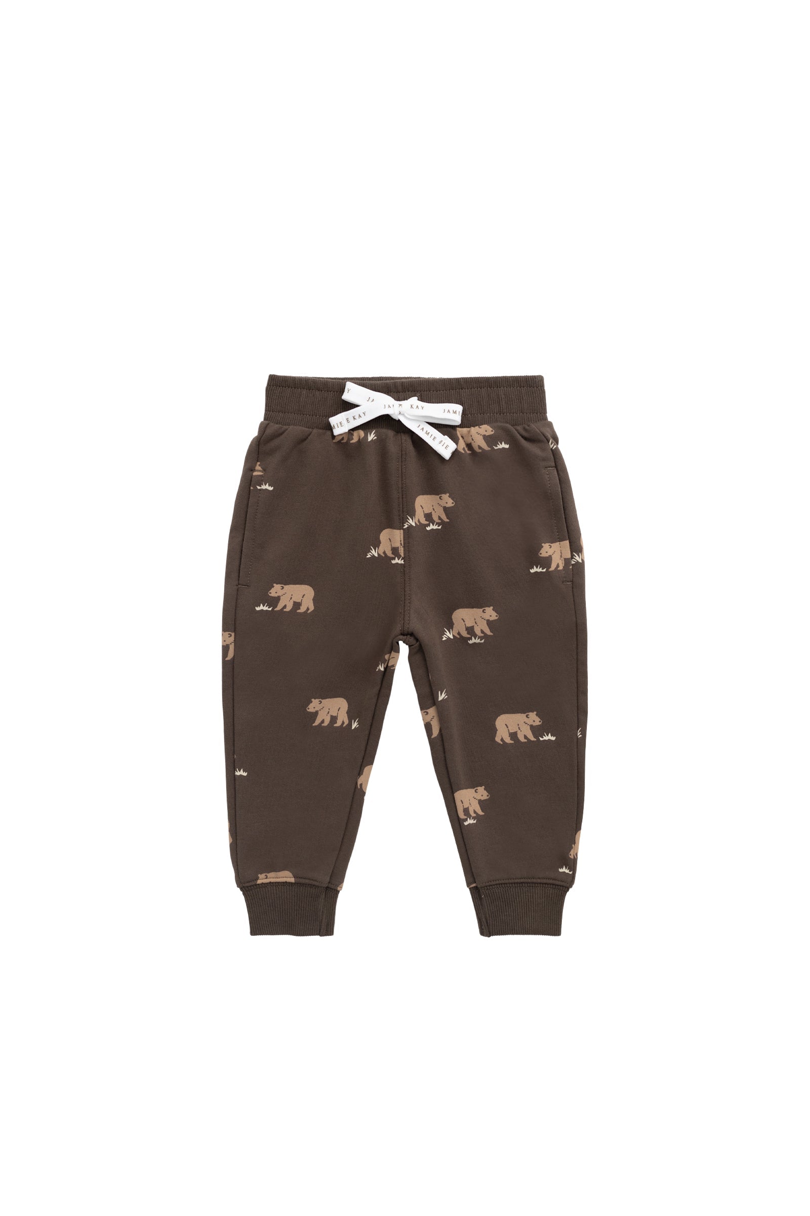 Pantalon de survêtement imprimé en coton biologique avec taille élastique pour bébés et tout-petits garçons 6M–1A