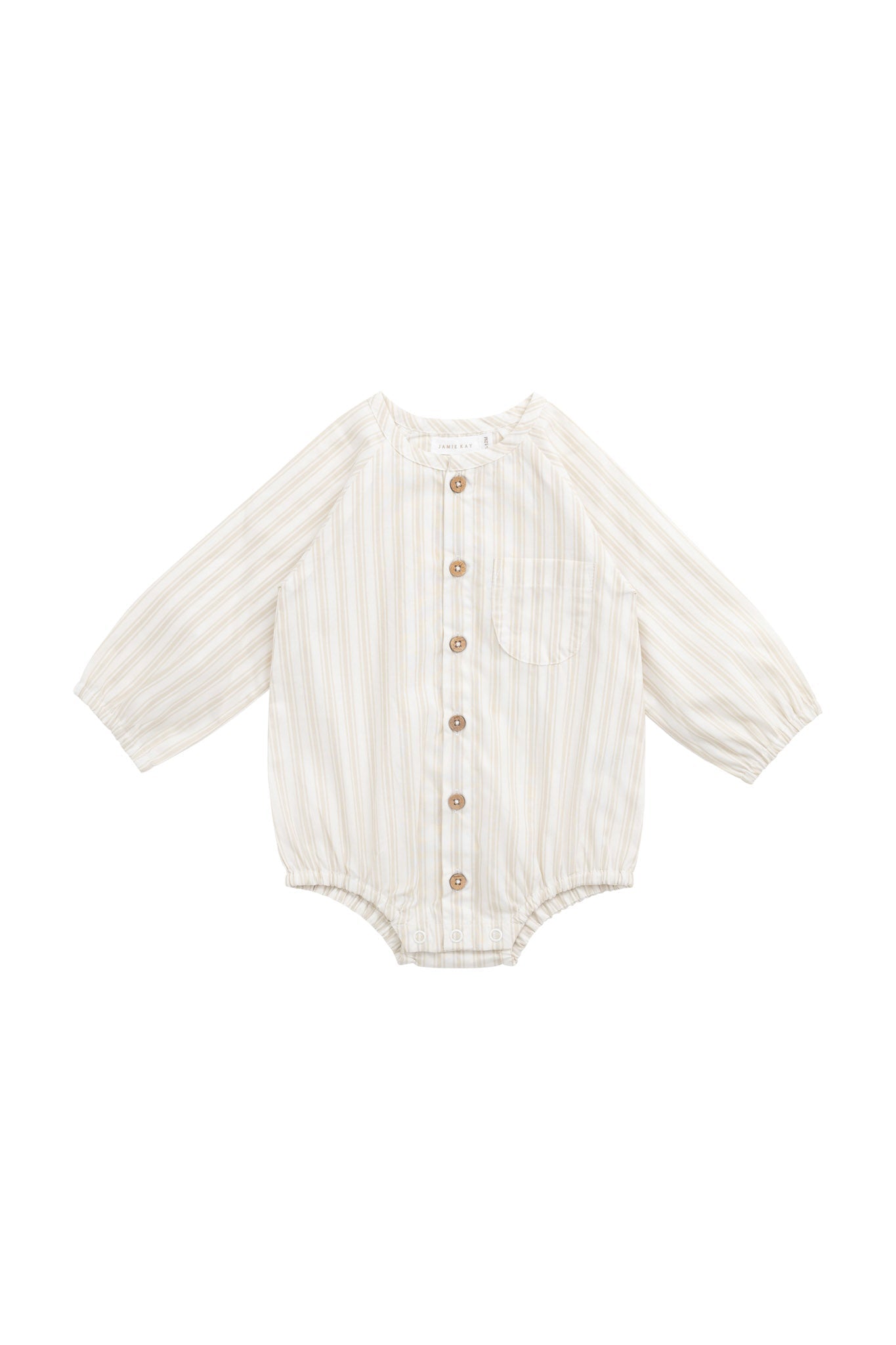 Combinaison courte en coton biologique rayée à fermeture par boutons-pression pour bébé garçon de 3 ans