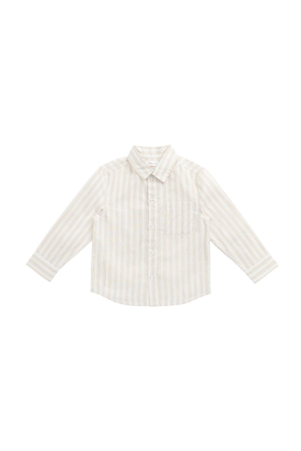 Chemise en coton biologique à rayures variées et coupe décontractée avec boutonnage sur le devant pour bébés et tout-petits garçons 6 mois-2 ans