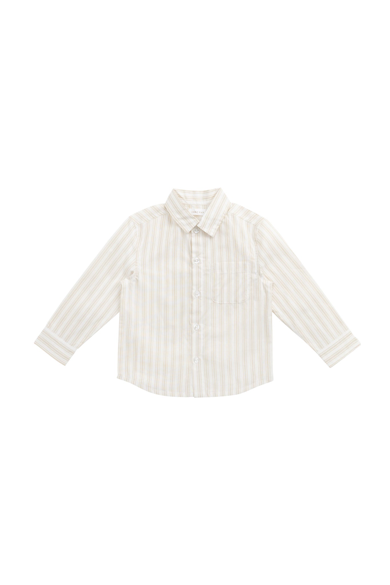 Chemise en coton biologique à rayures variées et coupe décontractée avec boutonnage sur le devant pour bébés et tout-petits garçons 6 mois-2 ans