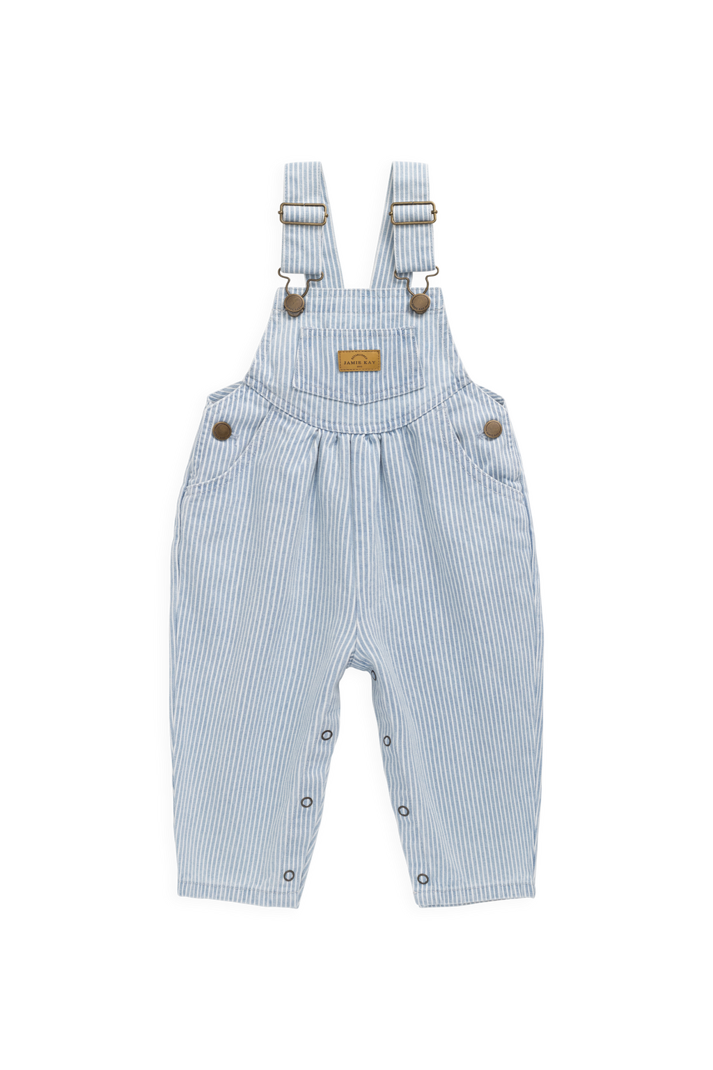 Salopette en Coton Rayée Vintage avec Bretelles Réglables pour Enfants Garçons et Filles 5-8 Ans