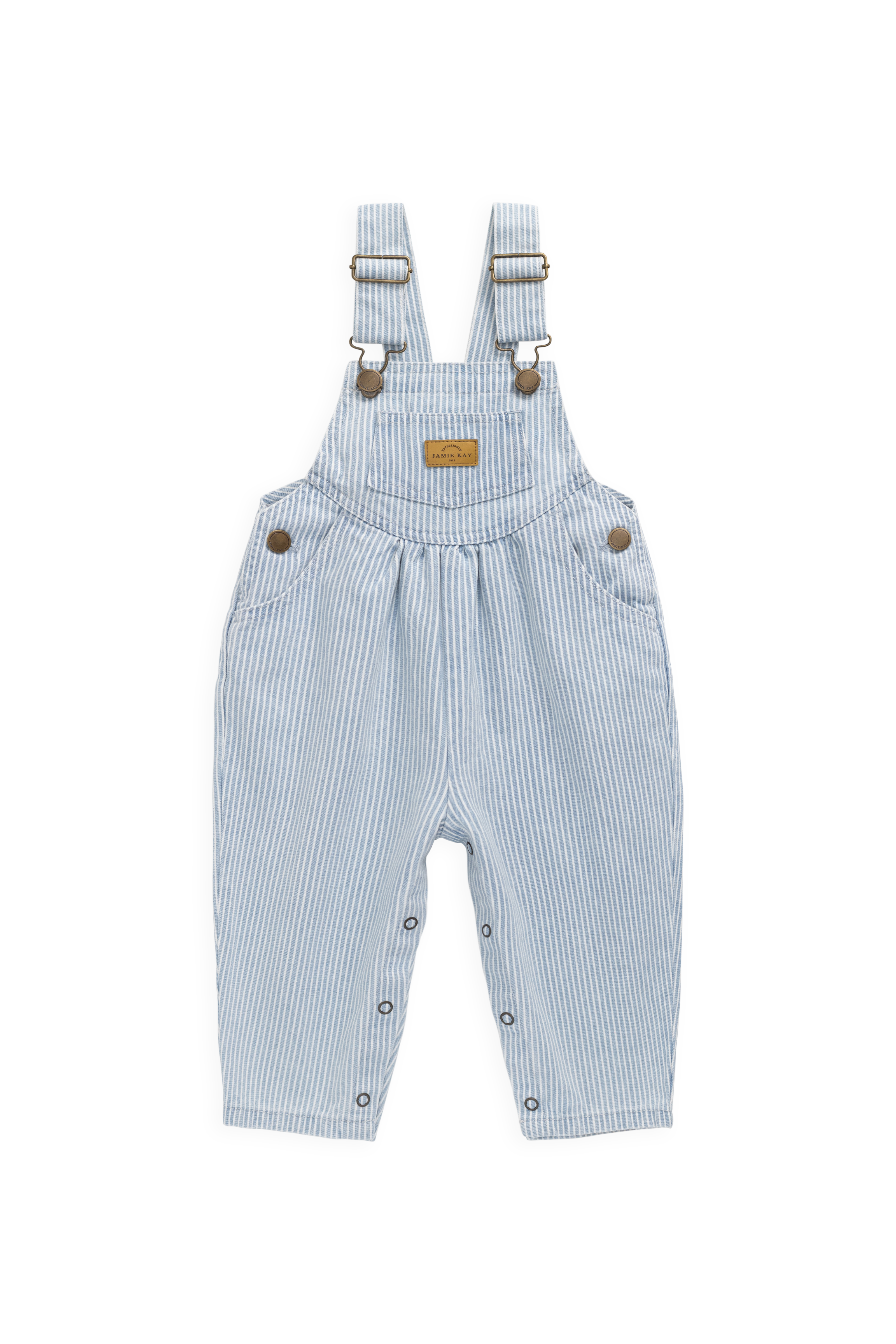 Salopette en Coton Rayée Vintage avec Bretelles Réglables pour Enfants Garçons et Filles 5-8 Ans