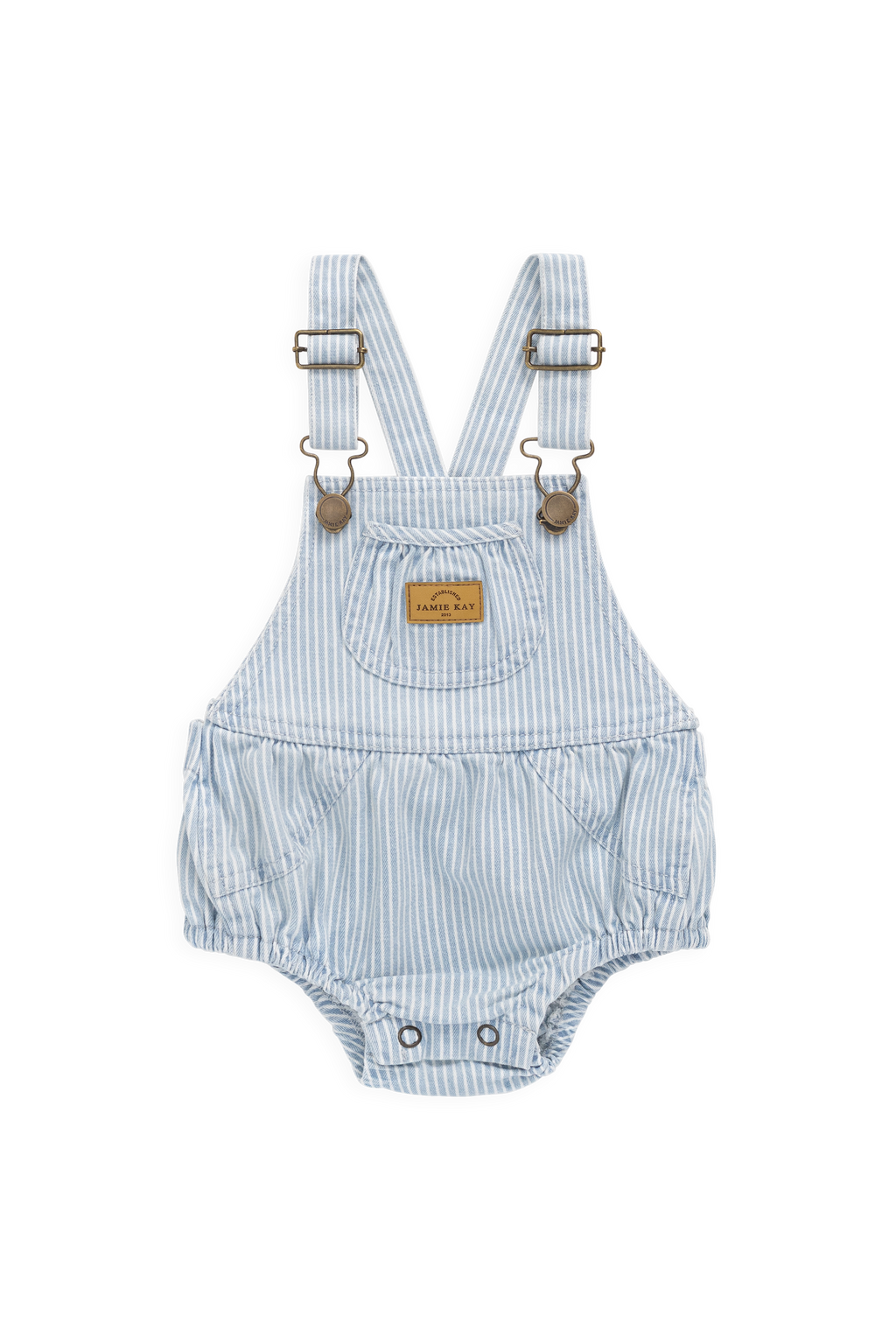 Barboteuse rayée en coton ludique avec boutons-pression pour bébés et tout-petits garçons et filles de 0 à 2 ans