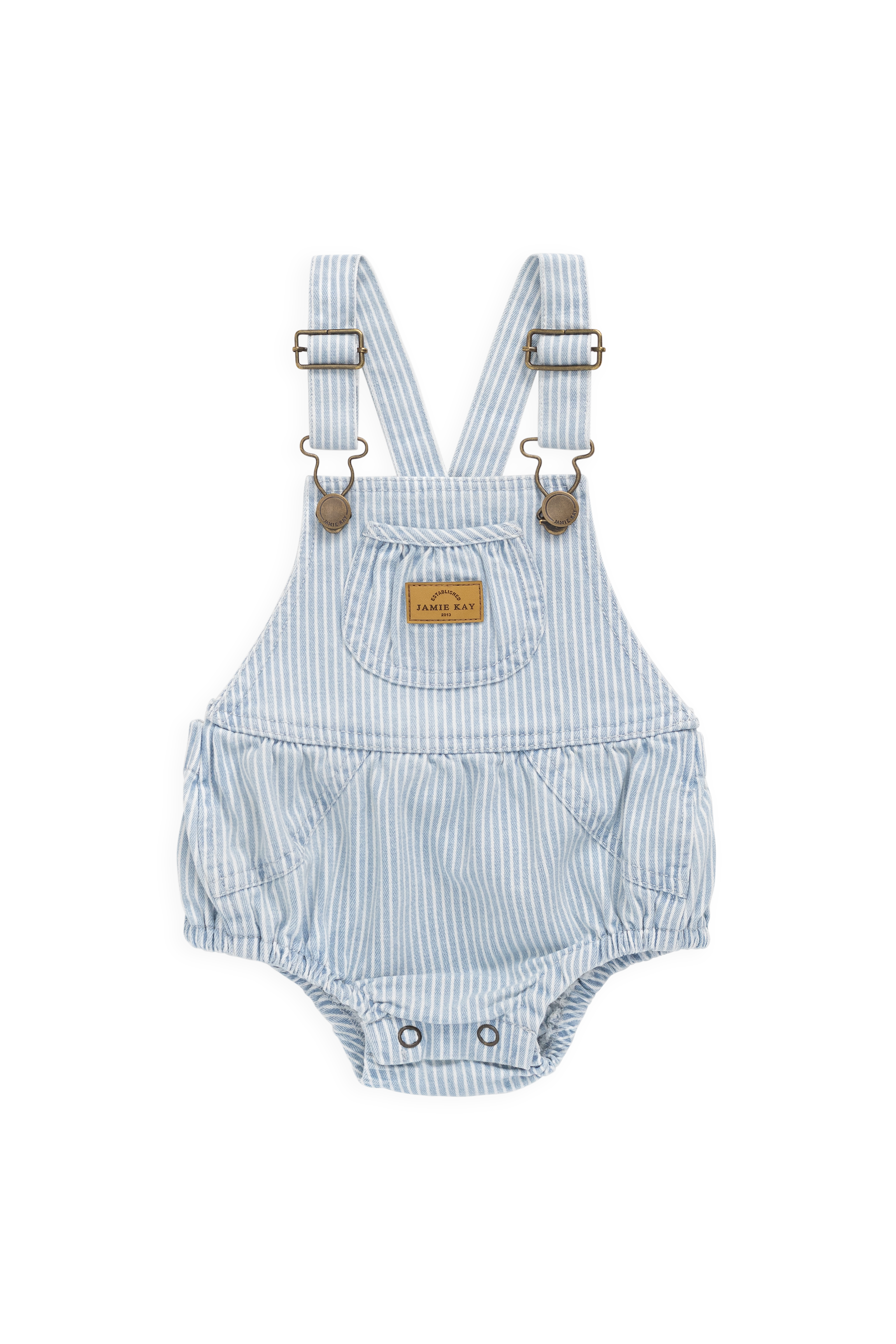 Barboteuse rayée en coton ludique avec boutons-pression pour bébés et tout-petits garçons et filles de 0 à 2 ans