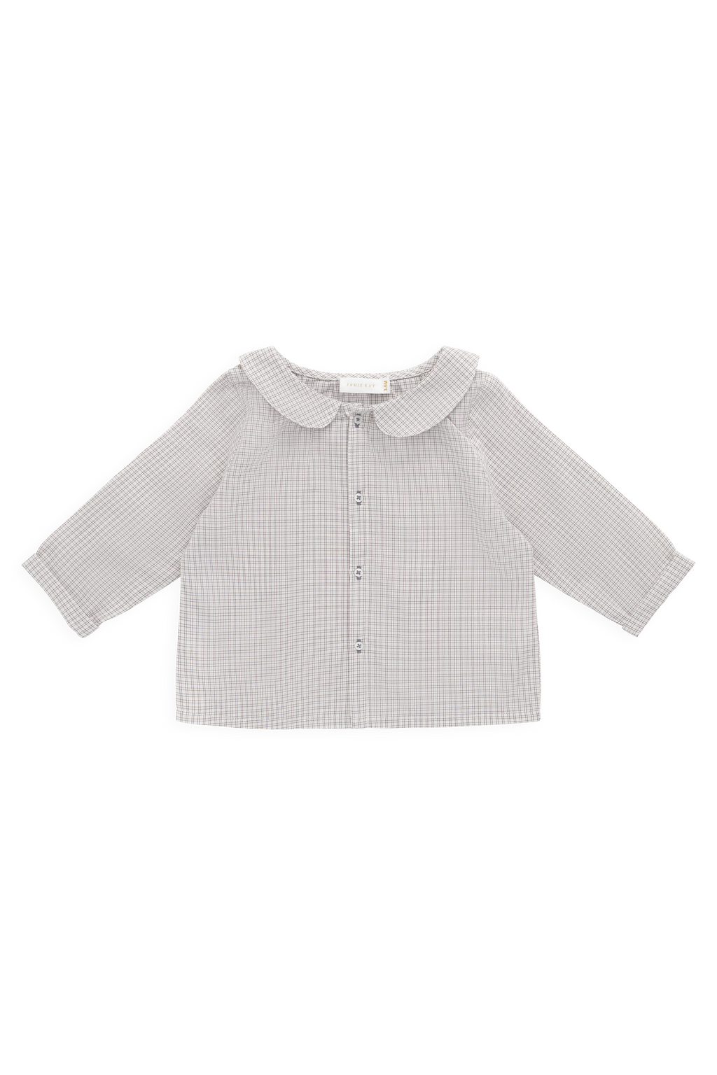 Haut en coton biologique à carreaux Nuage décontracté avec boutons-pression pour bébés et petits garçons de 0 à 3 ans