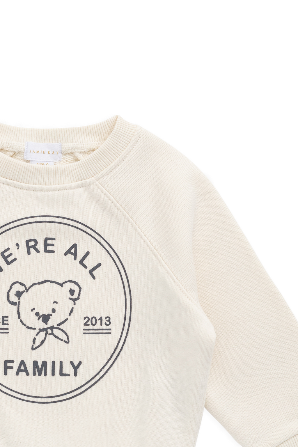 Sweat-shirt en coton biologique avec imprimé nuage et ours en peluche, poignets côtelés pour bébés et enfants de 6 mois à 8 ans